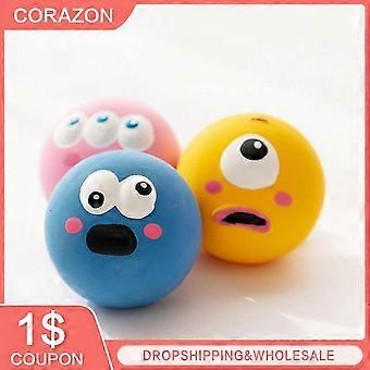 Pelota de goma suave y chirriante para perros pequeños