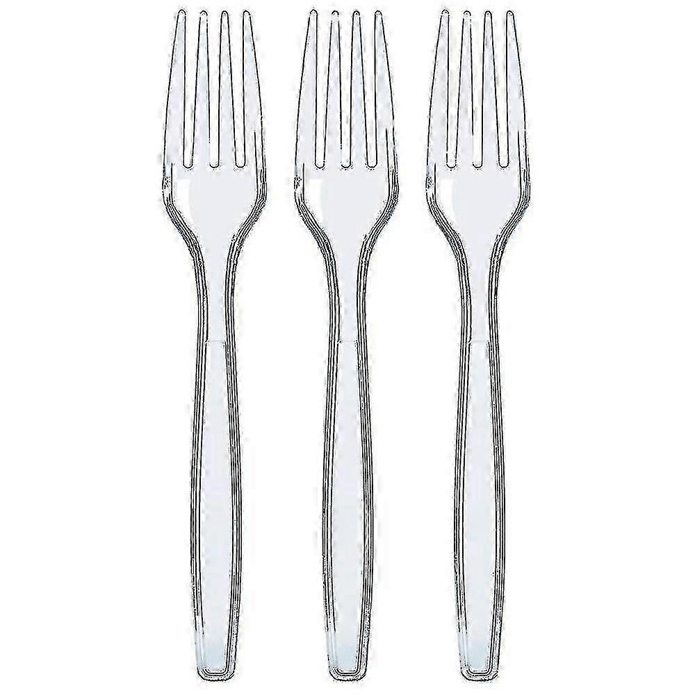 100 Pcs Clear Reusable compatible withks Tableware And Dinnerware