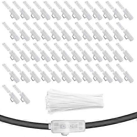 100 Cable Labels, 100 Cable Ties, Transparent Plastic Cable Marking, for Marking and Classifying Various Cables
