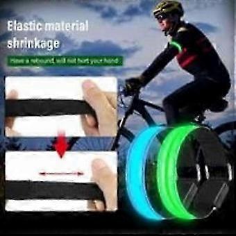 4-Pack USB Rechargeable LED Wristband Reflective Safety Light Night Activities Cycling Adjustable Flashing Strap for Running_rbxg