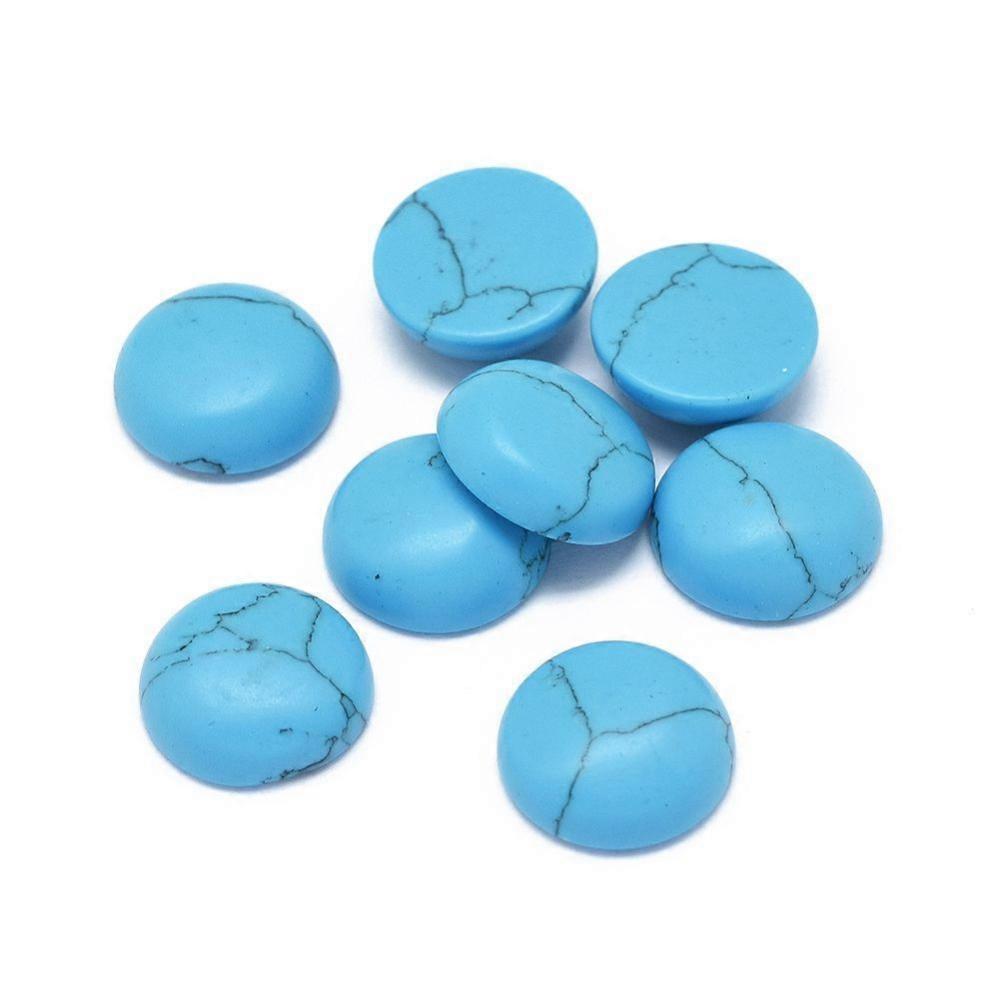 Turquoise Cabochons Half Round 12x4~4.5mm