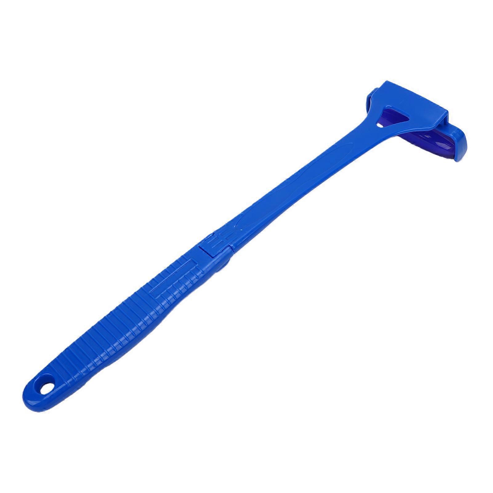 Long Handle Lotion Applicator Cooling Rollers Foldable Handle Cold Back Lotion Applicator with Replacement Roller Blue