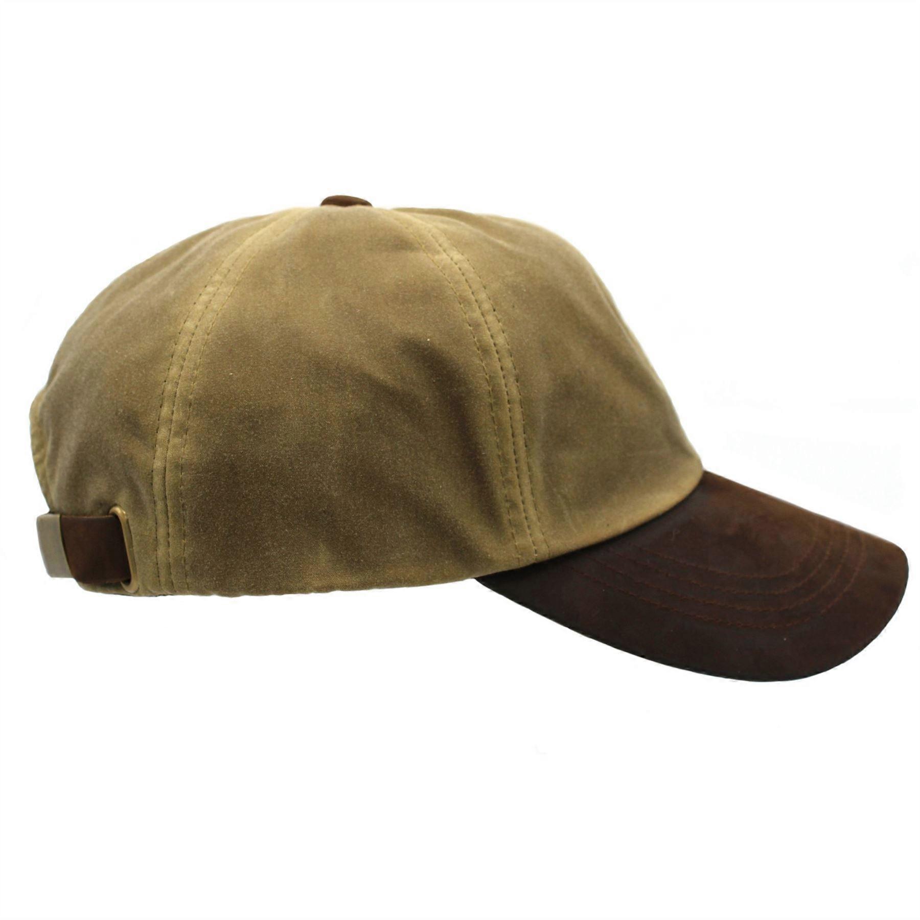 Hamilton Wax Leather Peak Baseball Cap ZH009 Sand