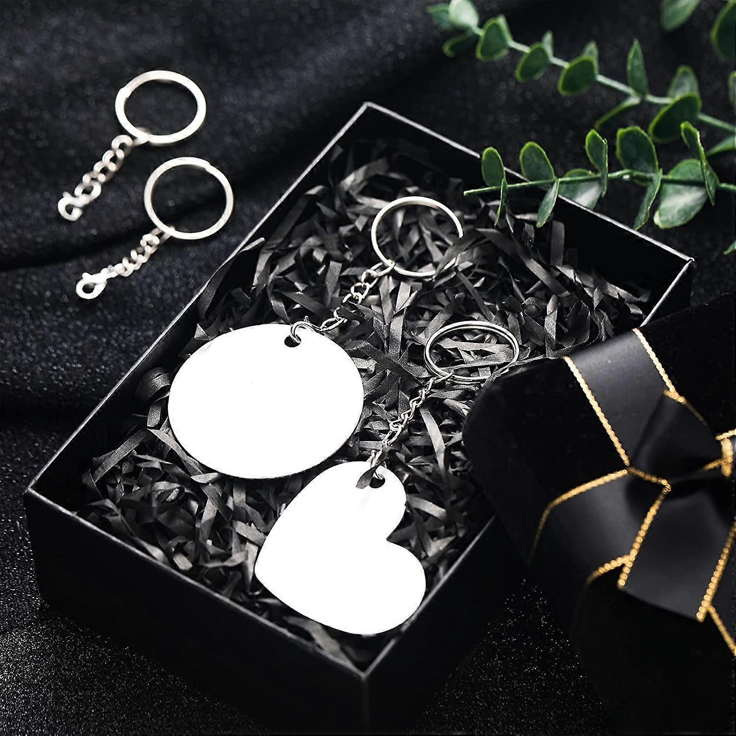 100 Pcs Silver Keychain Rings With Chain