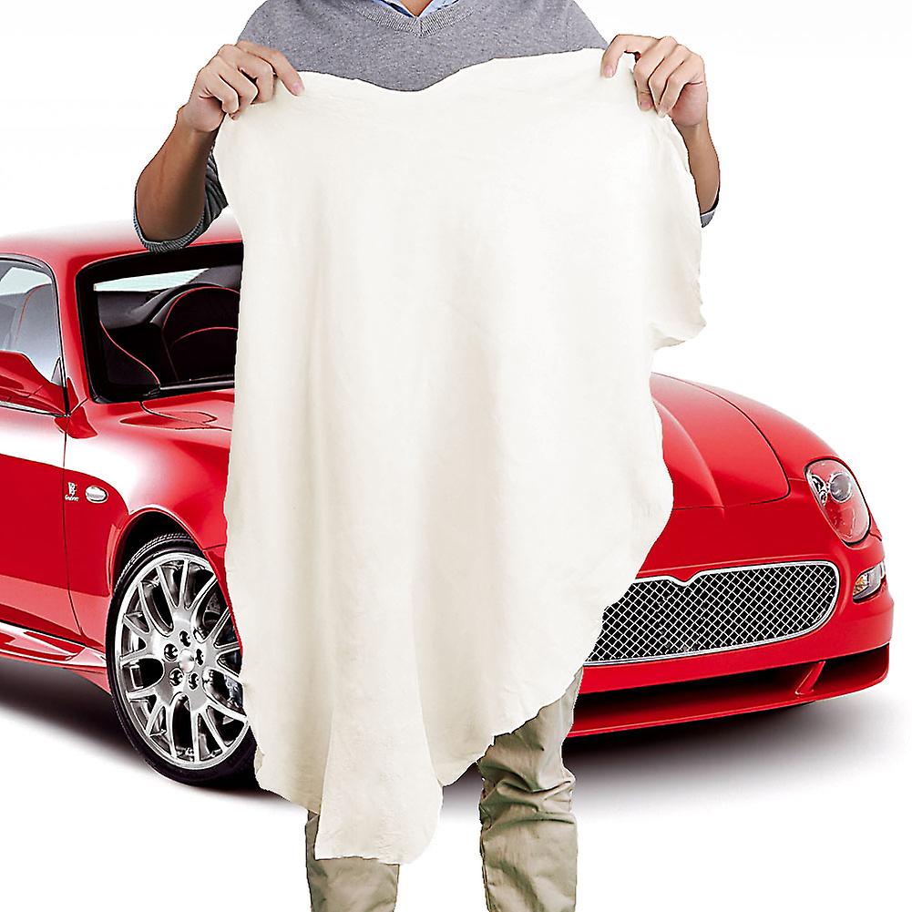 Natural Suede Leather Car Cleaning Towels Drying Washing Cloth New 60x80cm