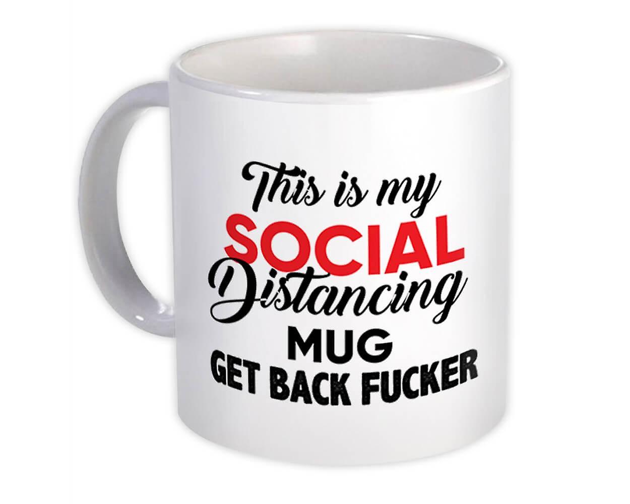 Geschenktasse: Social Distancing Get