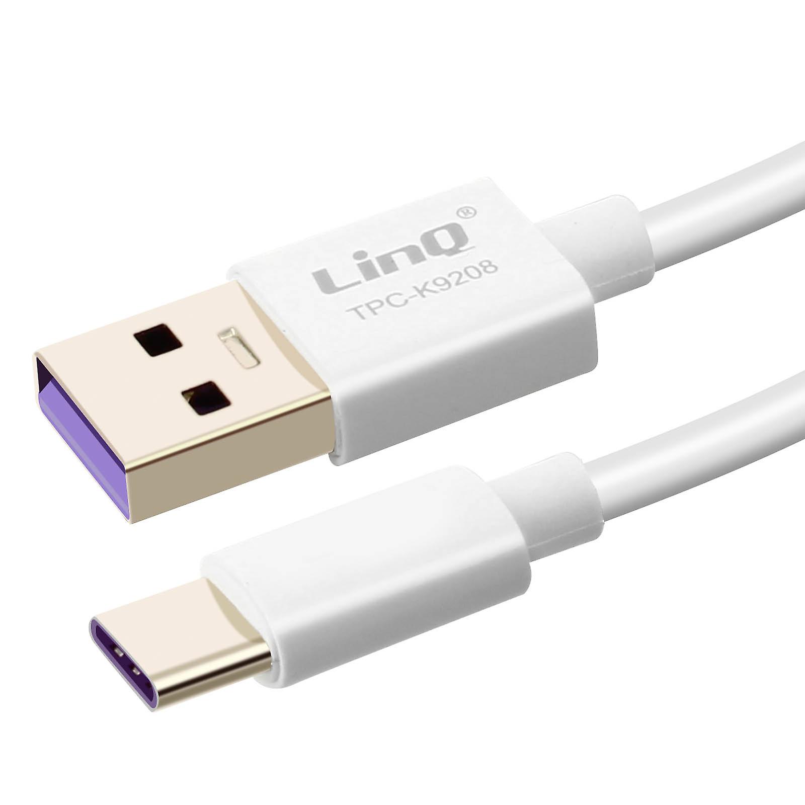 USB à USB Type C Charge et Sync Cable 5A SuperCharge 1m- LinQ, Blanc