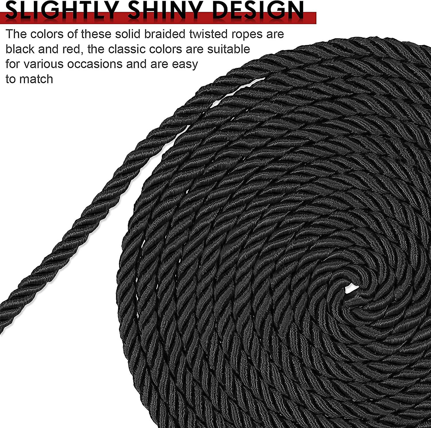 Braided Twisted Silk Ropes 8mm Diameter Soft Solid Braided Twisted