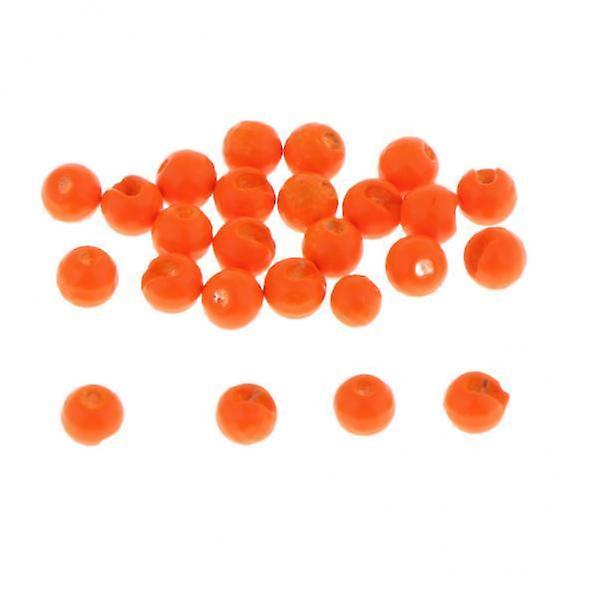 4x25st slitsad volfram fly bindning pärlor DIY fly binda material 2,5 mm orange