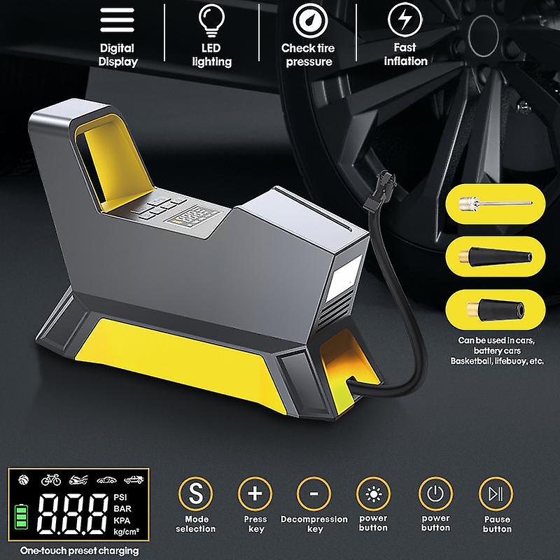 Portable Car Tire Inflator Smart Air Compressor DC12V Digital Display Motorcycle Bicycle Tire Air Pu