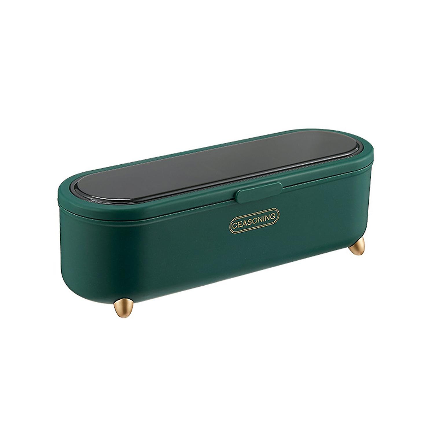 Quick Drain Tableware Container with Lid Silverware Countertop Storage Organizer Kitchen Accessories