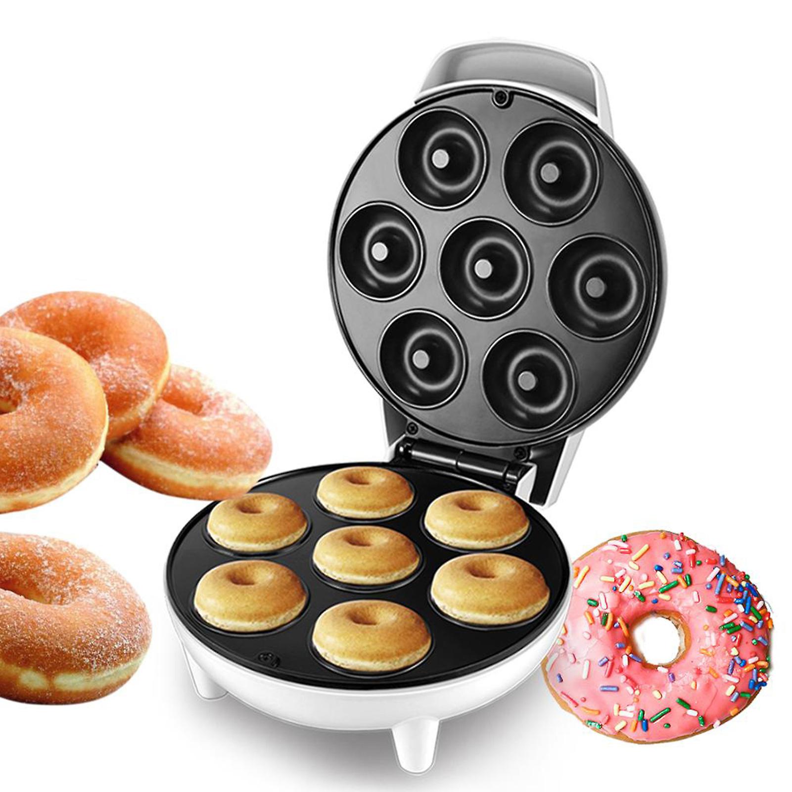 Breakfast 7 Grids Mini Donut Machine Non Stick Coating Surface Easy Release Maker