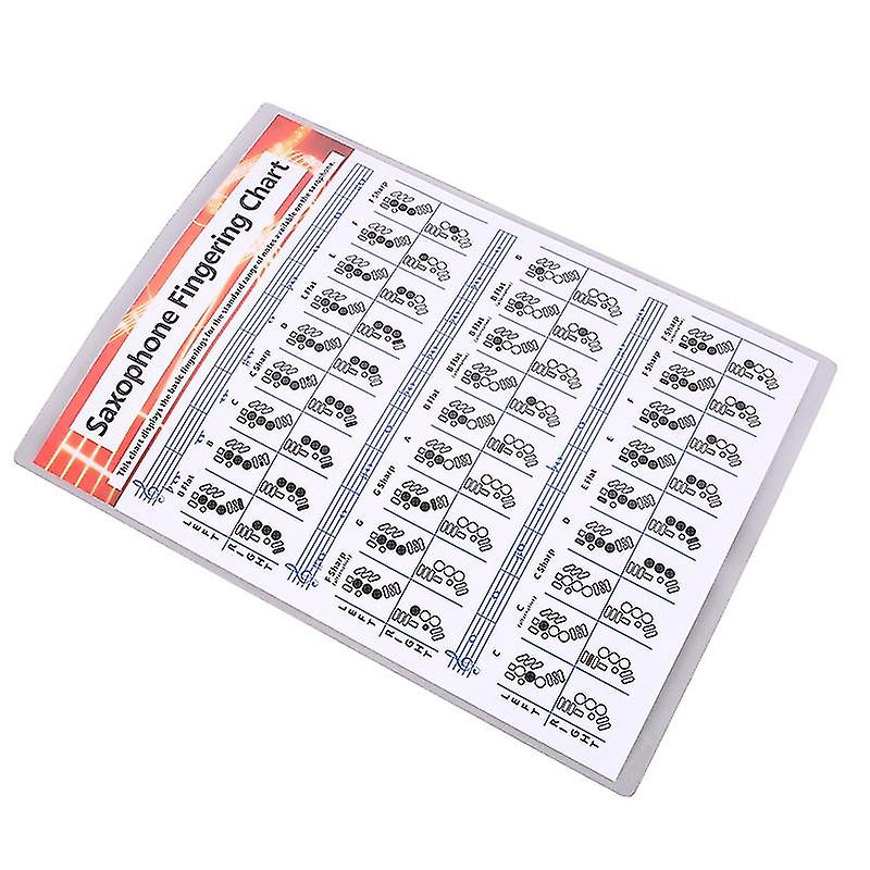 Saxophone Practice Chart Coated Paper Saxophone Fingering Chart Saxophone Fingering Chart Music Cho