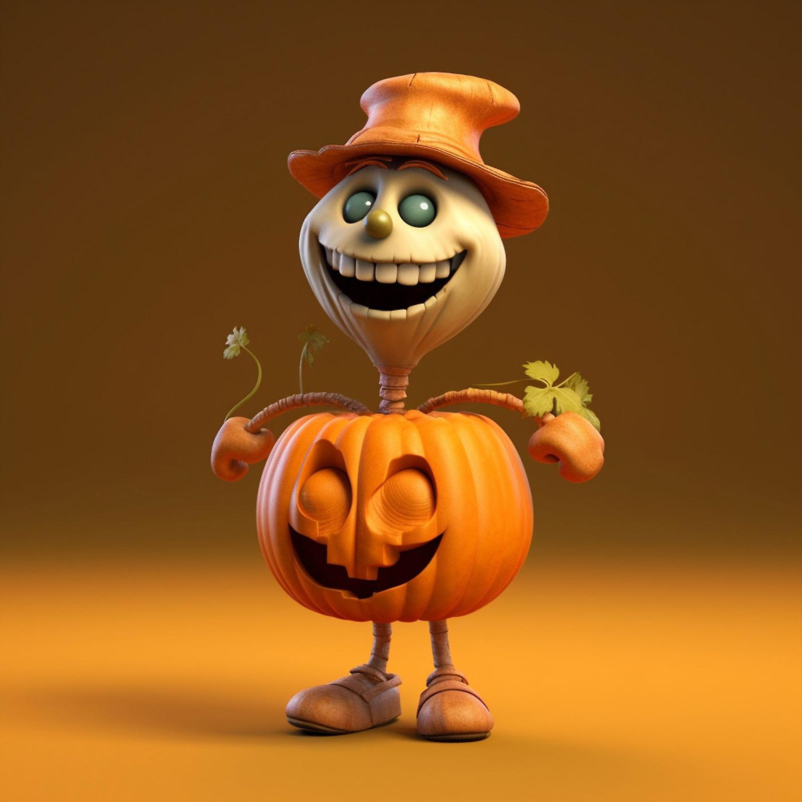 Pumpkin Doll Figurine Decoration Creative Craft Tabletop Statue