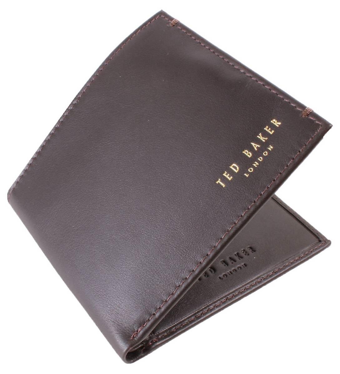 Ted Baker Antoony Bifold Leather Wallet - Chocolate Brown