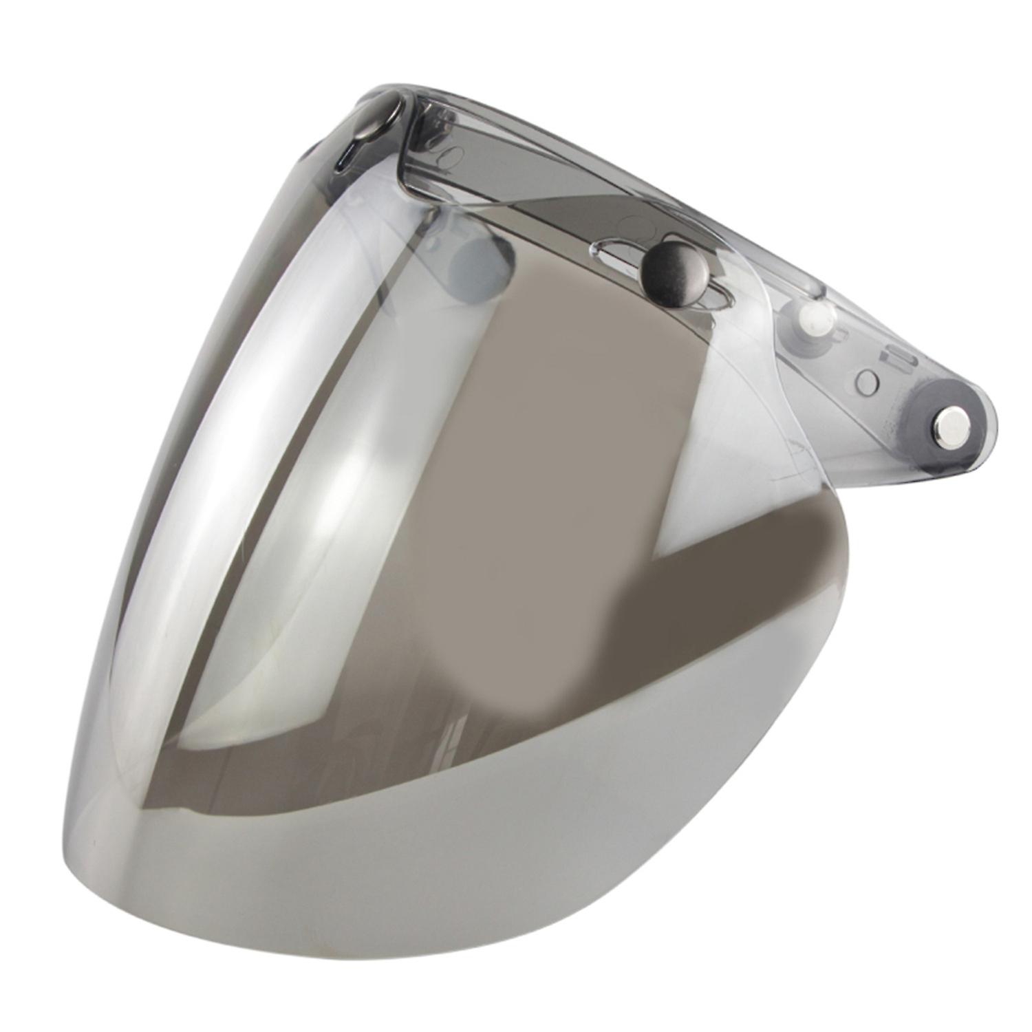Open Face Helmet Visor Motorcycle Helmet Bubble Lens 3-Snap Bubble Wind Shield Visor