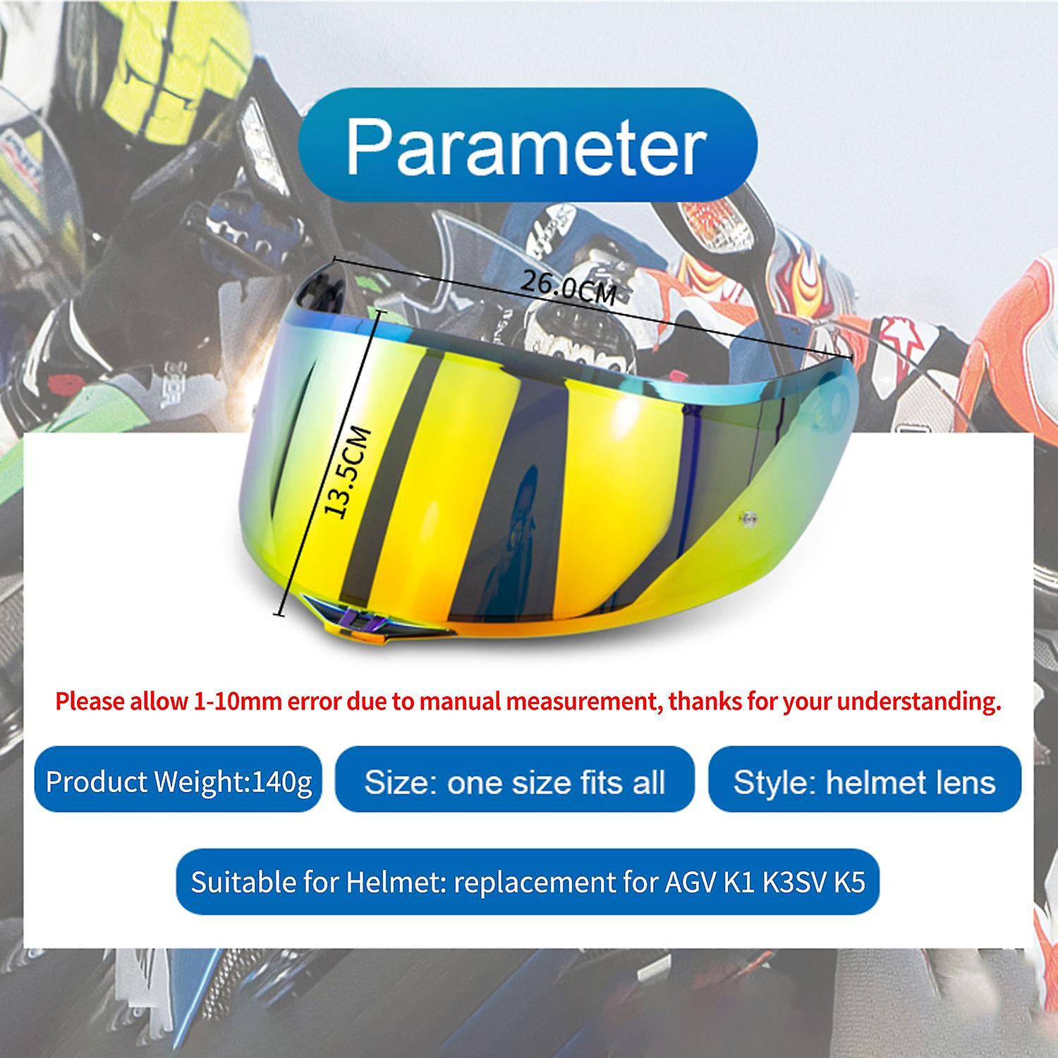 Lentille Visière Remplacement Casque AGV K1/K3 SV - Protection Anti-buée, Anti-rayures, UV