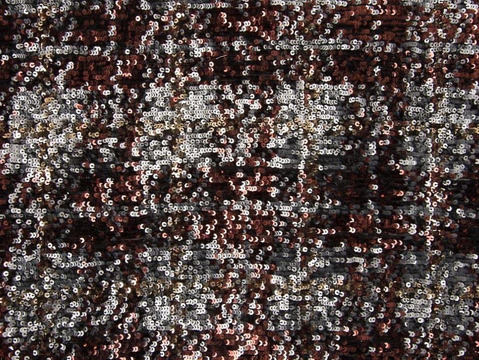 Minerva Sequin Mesh Fabric Bronze - 每米