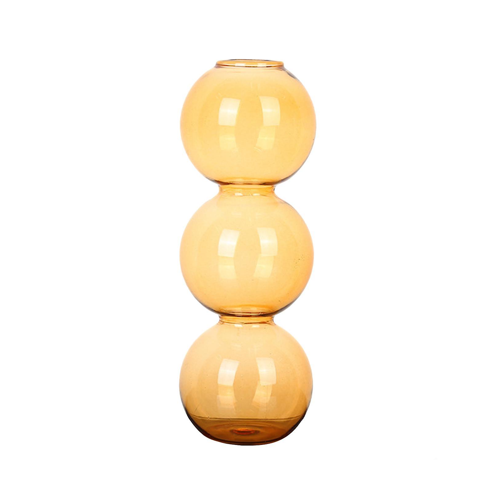 Multi-size Vase Vase Glass Bottles Transparent Three Balls In Wind Ornament