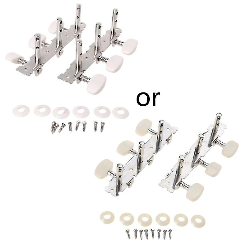 Set of 2pcs Classical Silver Guitar Tuner Tuning Machine Heads Keys Pegs New