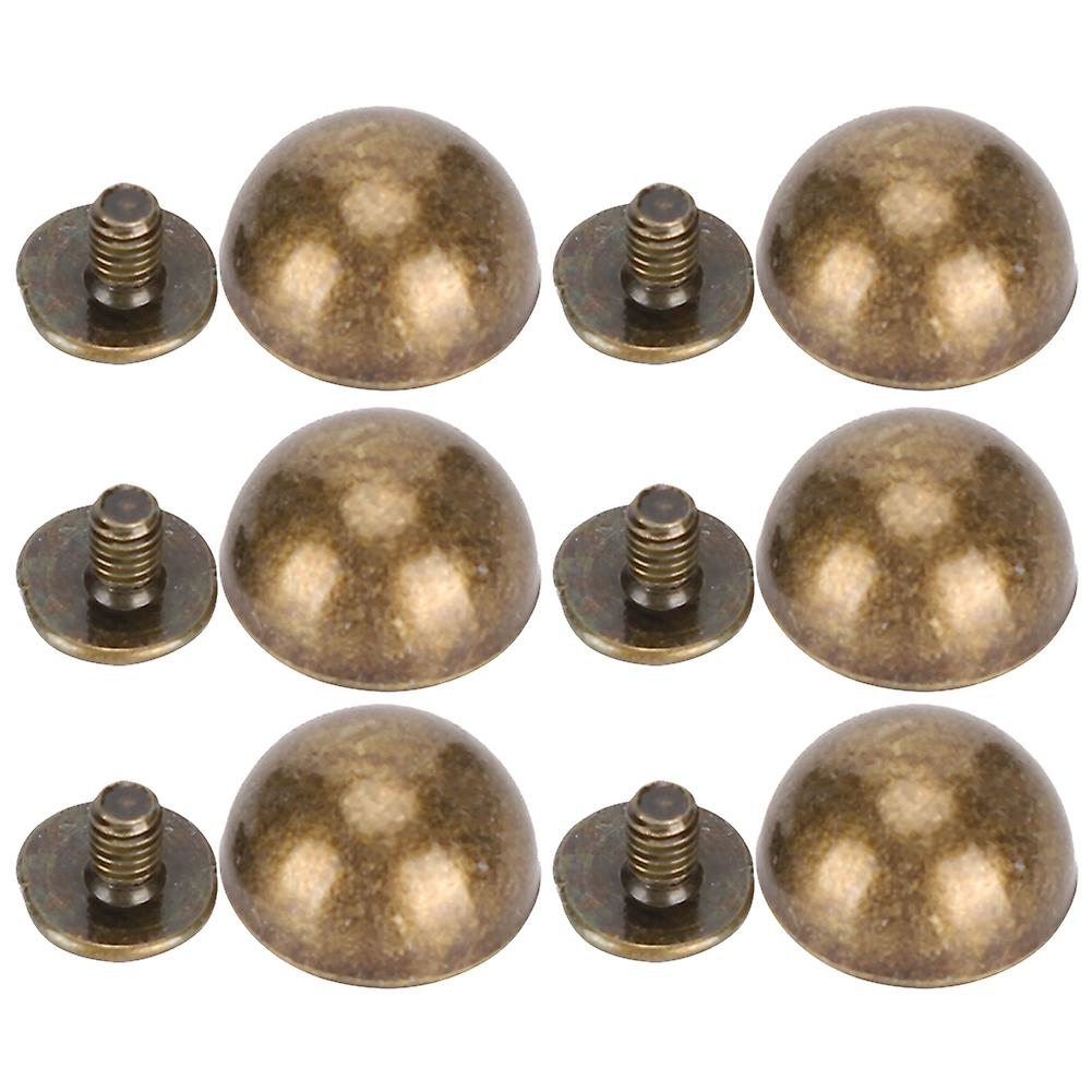 30pcs Bronze Tone Mushroom Screw Rivets for Leather Decoration 12mm