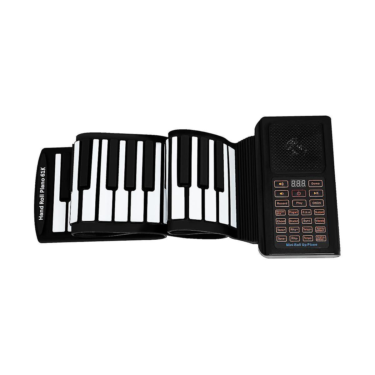 61-key Hand-rolled Electronic Organ Portable Folding Silicone Hand-rolled Piano Beginners Practice