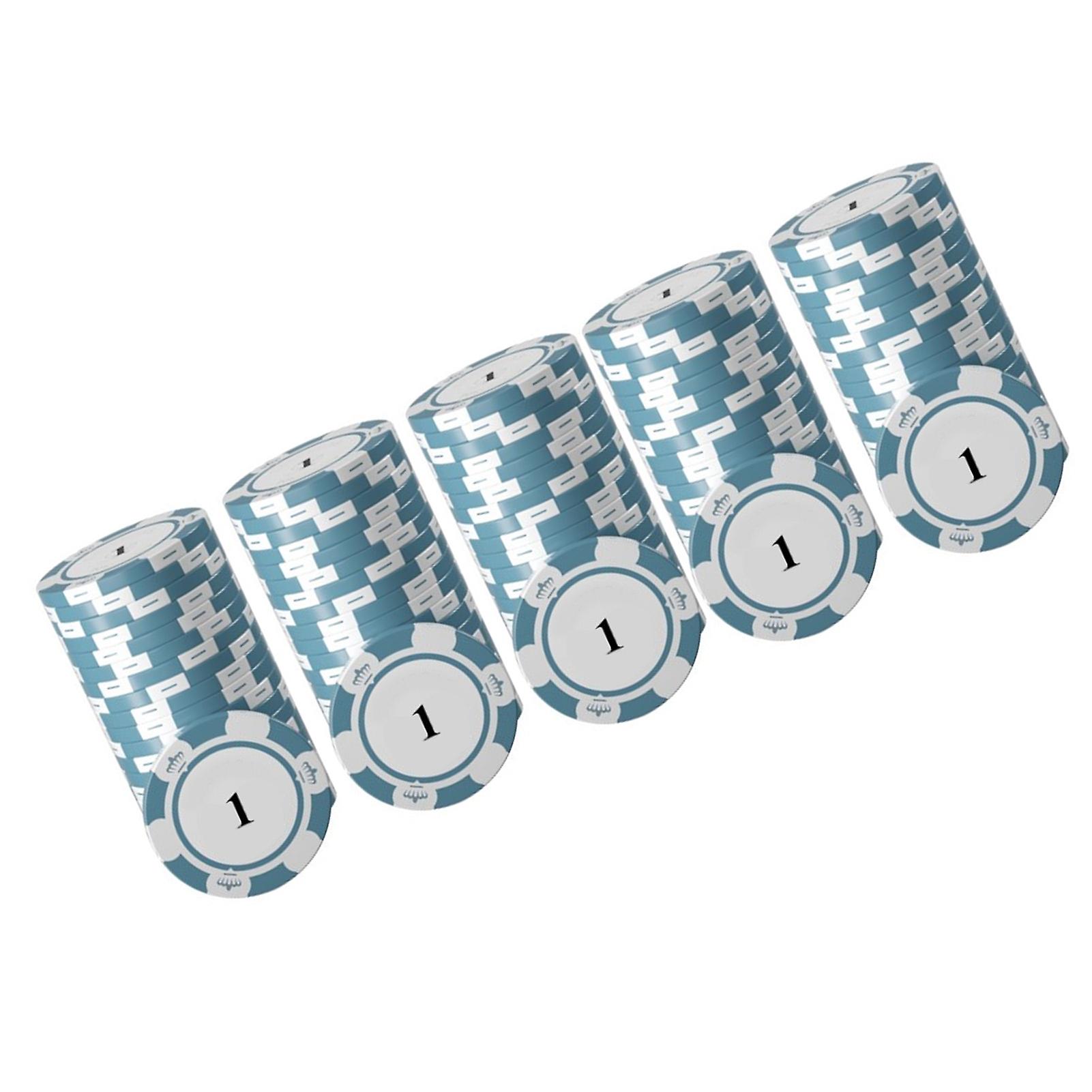 20pcs Poker Chip Set Clear Printing Large Numbers Professional Game Counting Discs for Board Game 1 