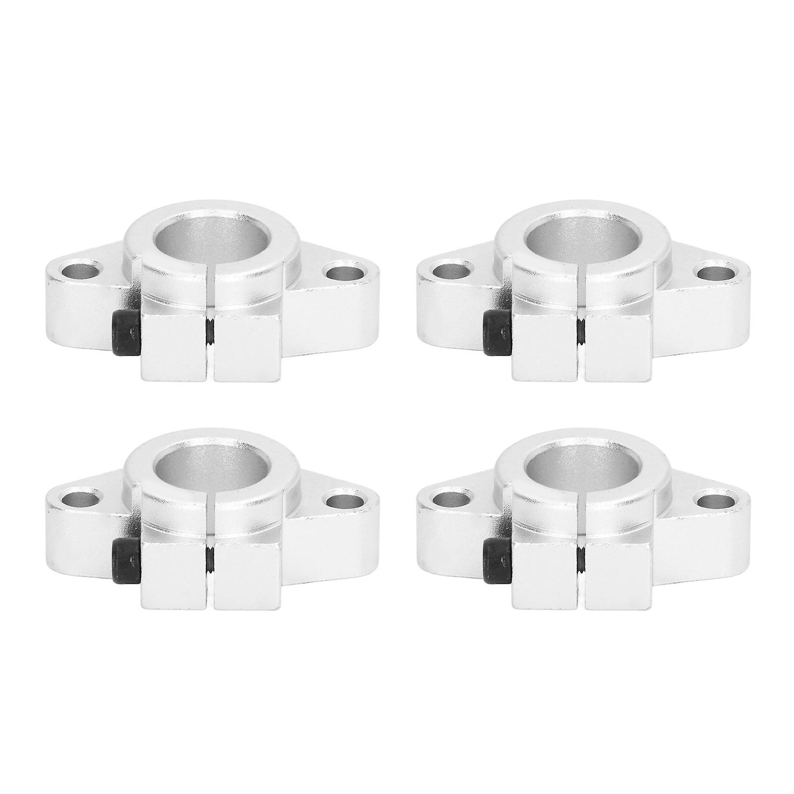 4 Pcs Rail Guide Support - Aluminum Alloy Linear Motion Rail Shaft Bracket for Precise Equipment(SHF16)