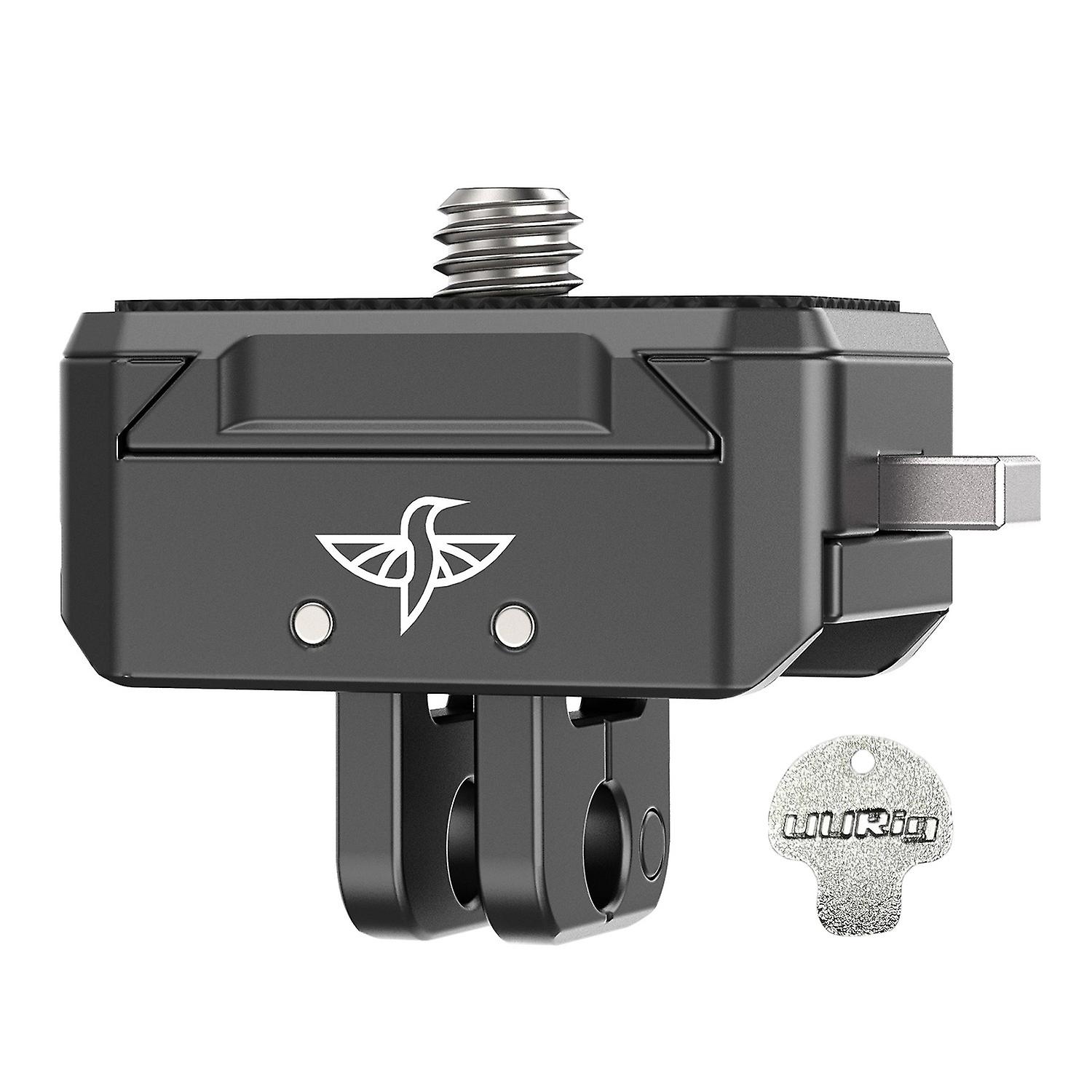 Aluminum Quick Release Mount Adapter Base with Mount Plate Magnetic Action Camera Mount Universal 1/