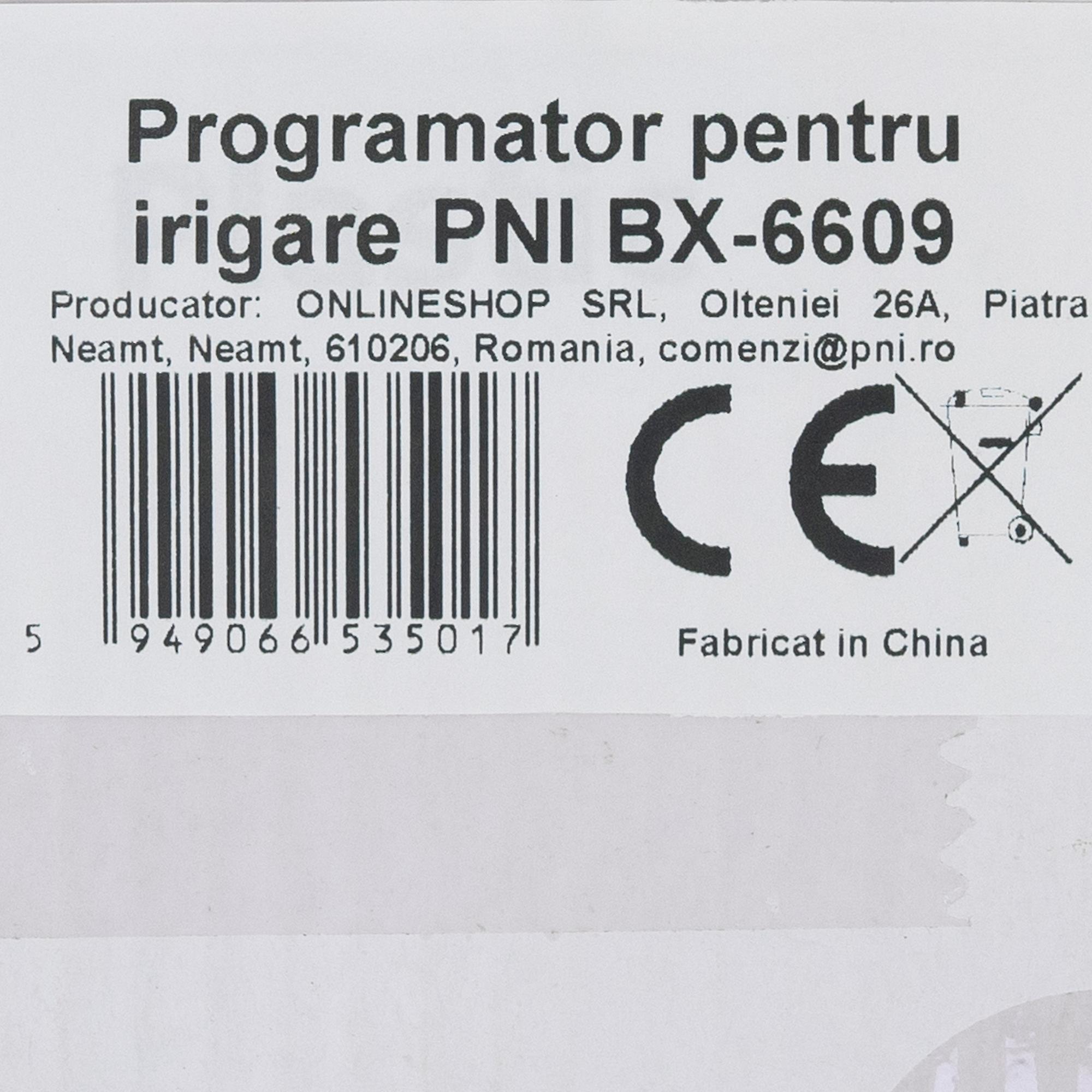Programmateur dirrigation PNI BX-6609, cran LCD, blanc