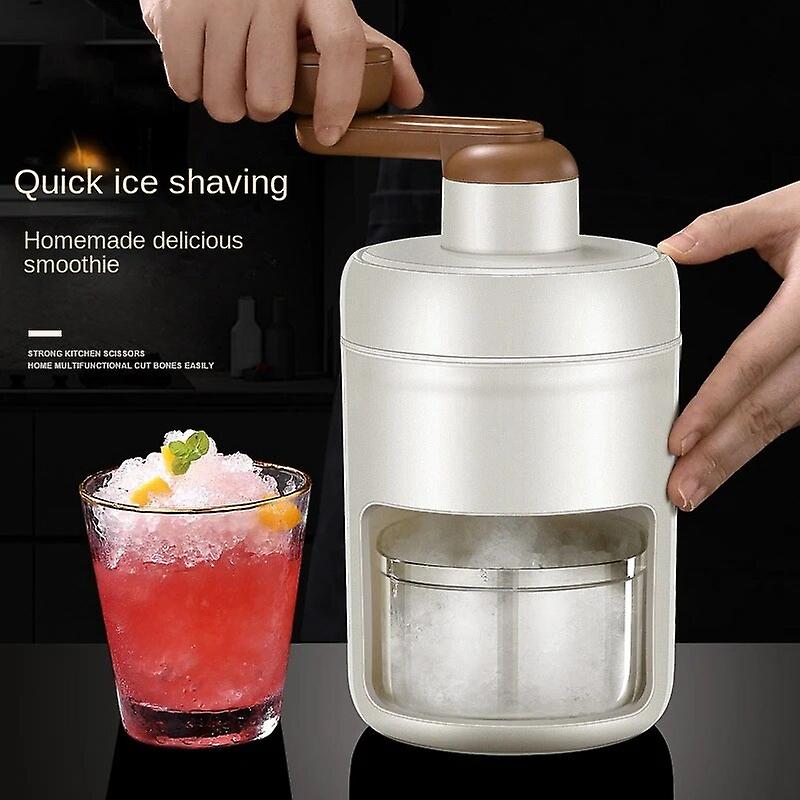 1Pcs Portable Hand-Shaved Ice Machine Household Small Ice-Crushing Machine Homemade Ice Cream Shaved Ice Cool Summer~5857