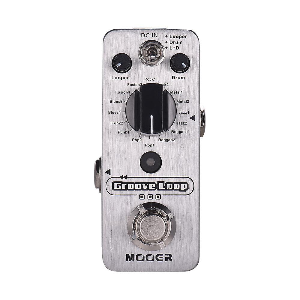 Grooves Loop Drum Machine & Looper Pedal 3 Modi max. 20min Aufnahmezeit Tap Tempo True Bypass Full Metal Shell