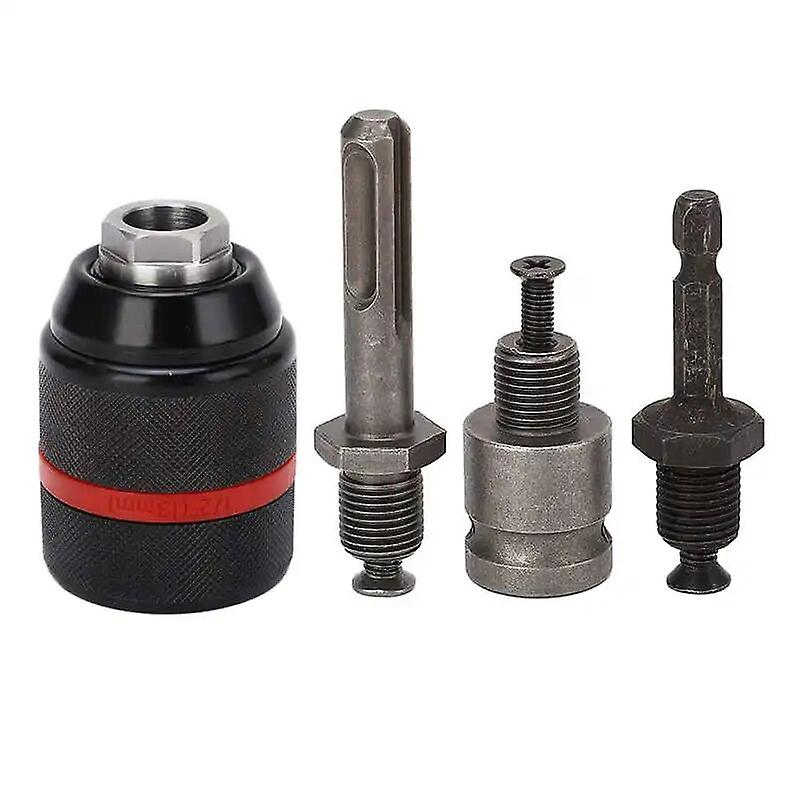Self-locking Drill Chuck 1/2in 2-13mm Clamping Range Quick Change Tools Wood Drilling Tools~7891