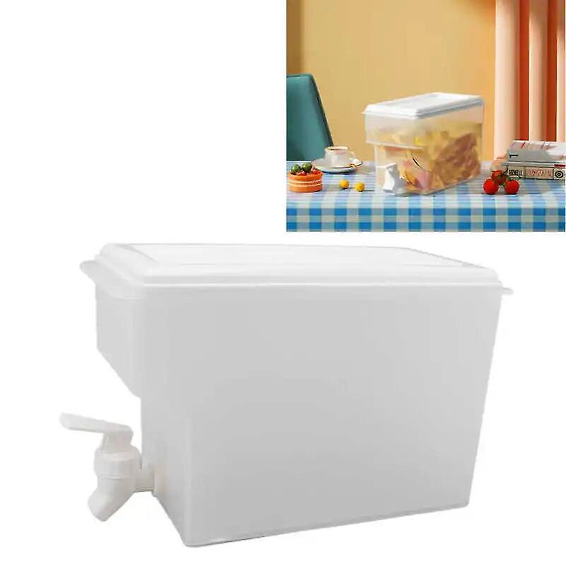 3.5L Refrigerator Cold Drink Container with Tap Large Capacity Frozen Beverage Dispenser Beverage Container for Home Use~8855