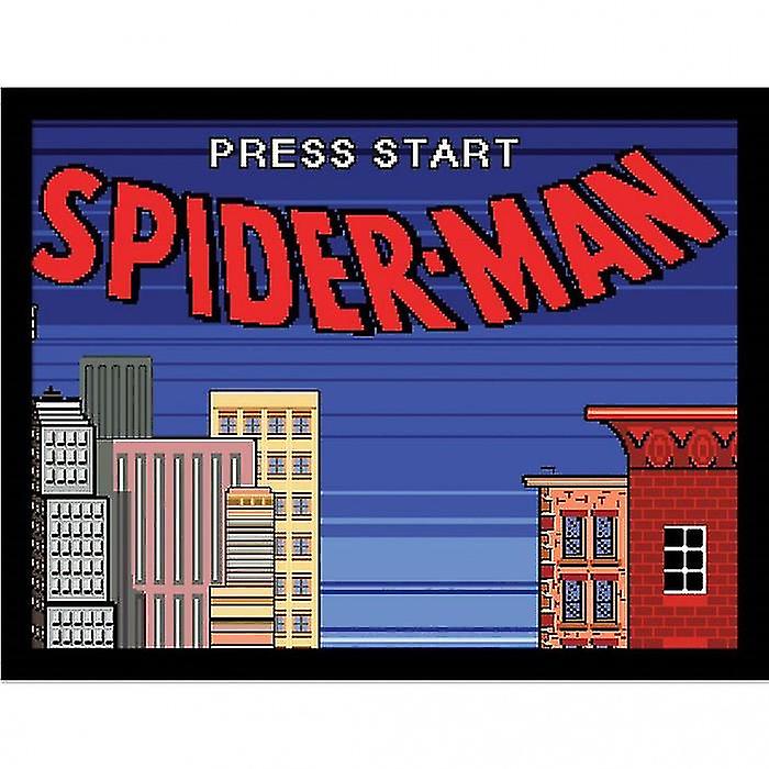 Spider-Man Press Start Framed Poster