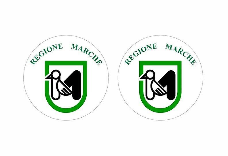 2x stick sticker round cocarde flag italy walking