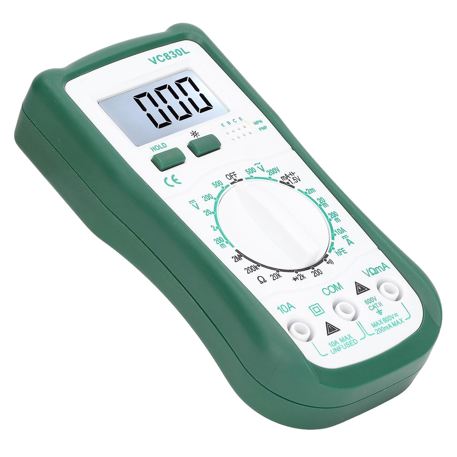 LCD Display Multimeter Multifunctional Digital Voltage Current Resistance Tester VC830L 