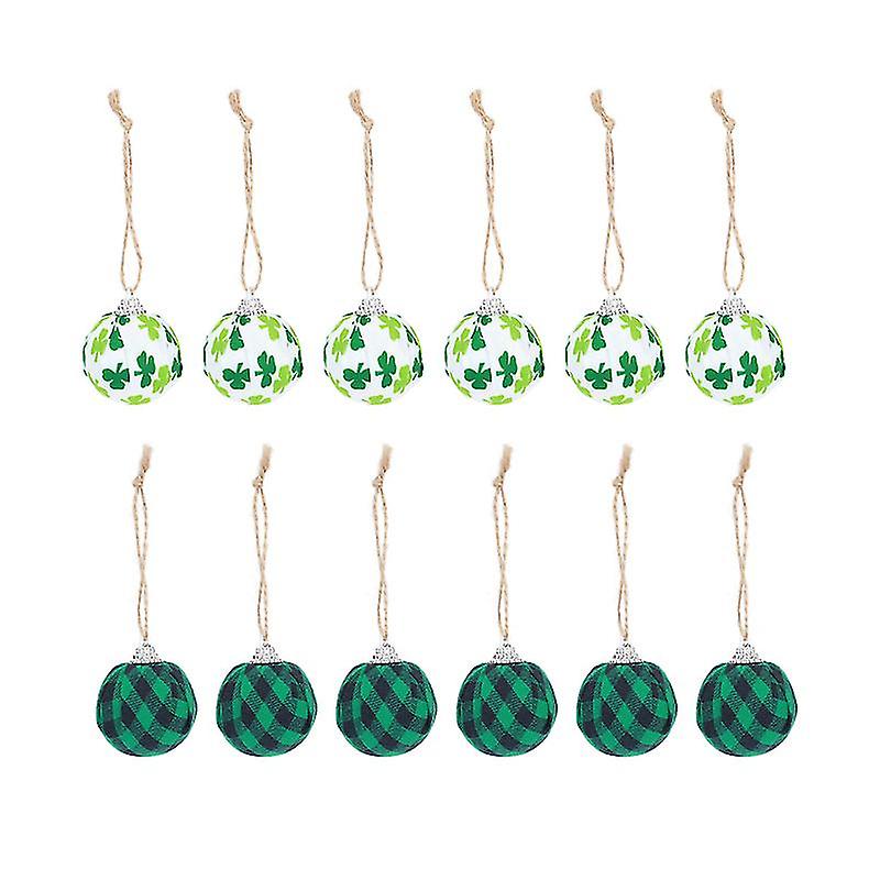 12pcs Clover Ball Hanging Decor