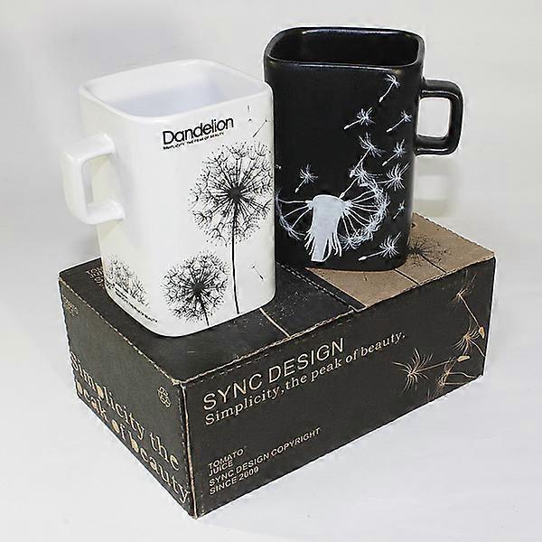 SYNC - Par de canecas de design [Dandelion] (3,8 polegadas de altura)