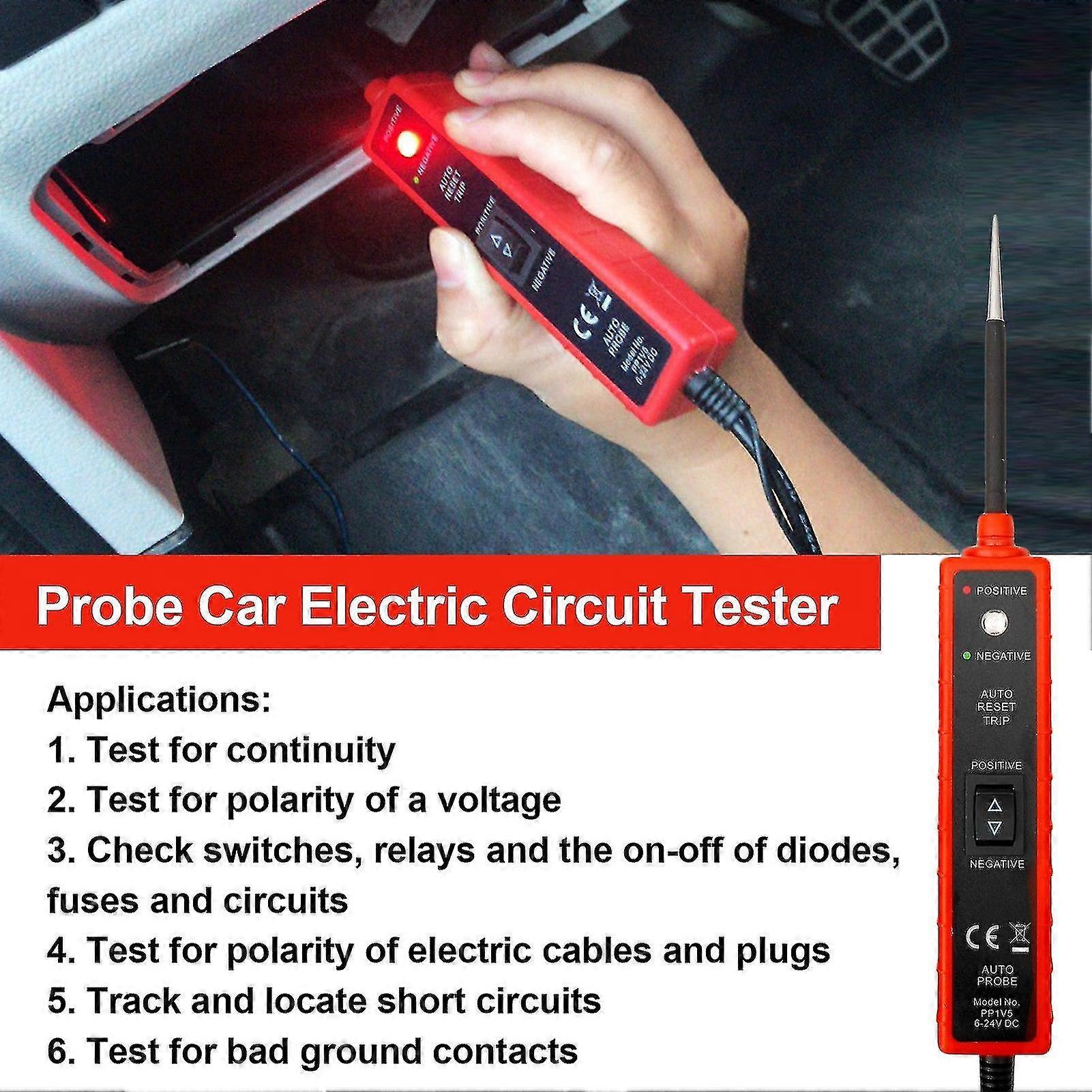 6-24V dc automotive electric circuit tester car electrical system tester multifunctional electrical system diagnosis tool em285