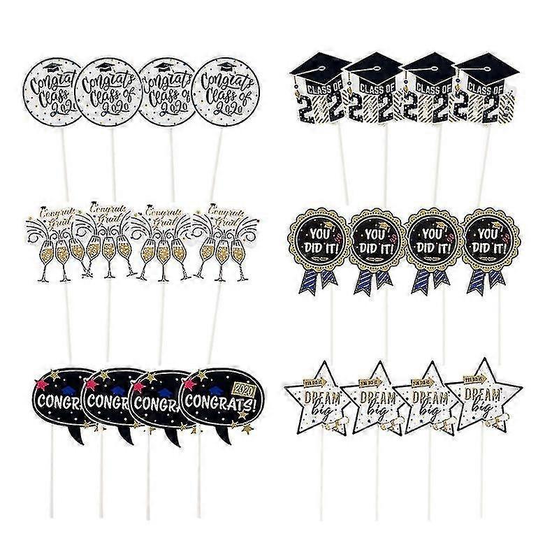 24pcs cake decorations, Bachelor Cake Toppers