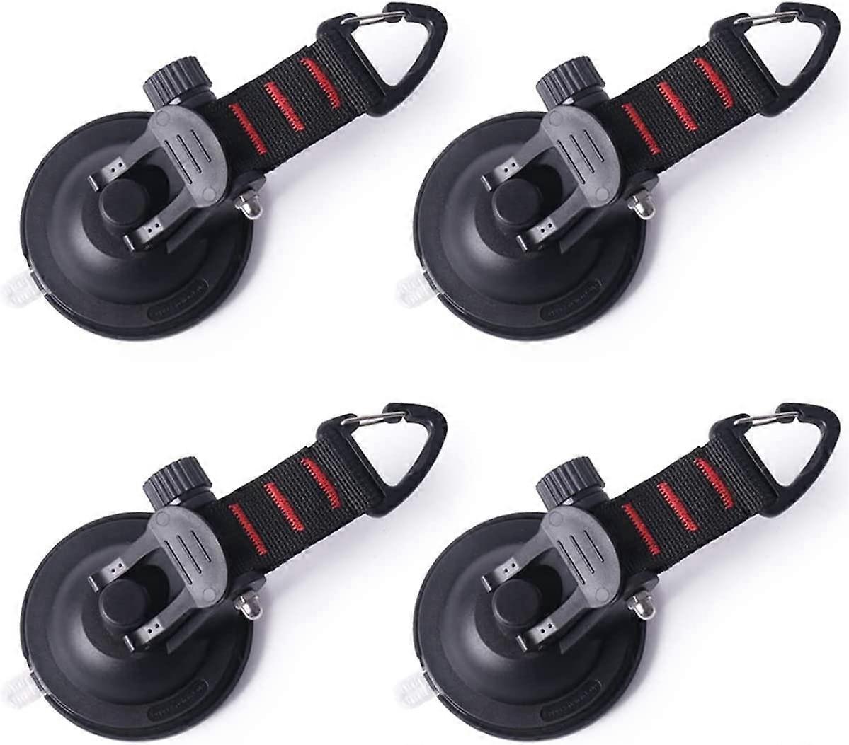 4 Pieces Suction Cup Anchor, Car Suction Cup Hook with Hook, Multi-Function Camping Suction Cup, Suction Cup Fixing Hook for Awning, Sun Shade, Tarp a