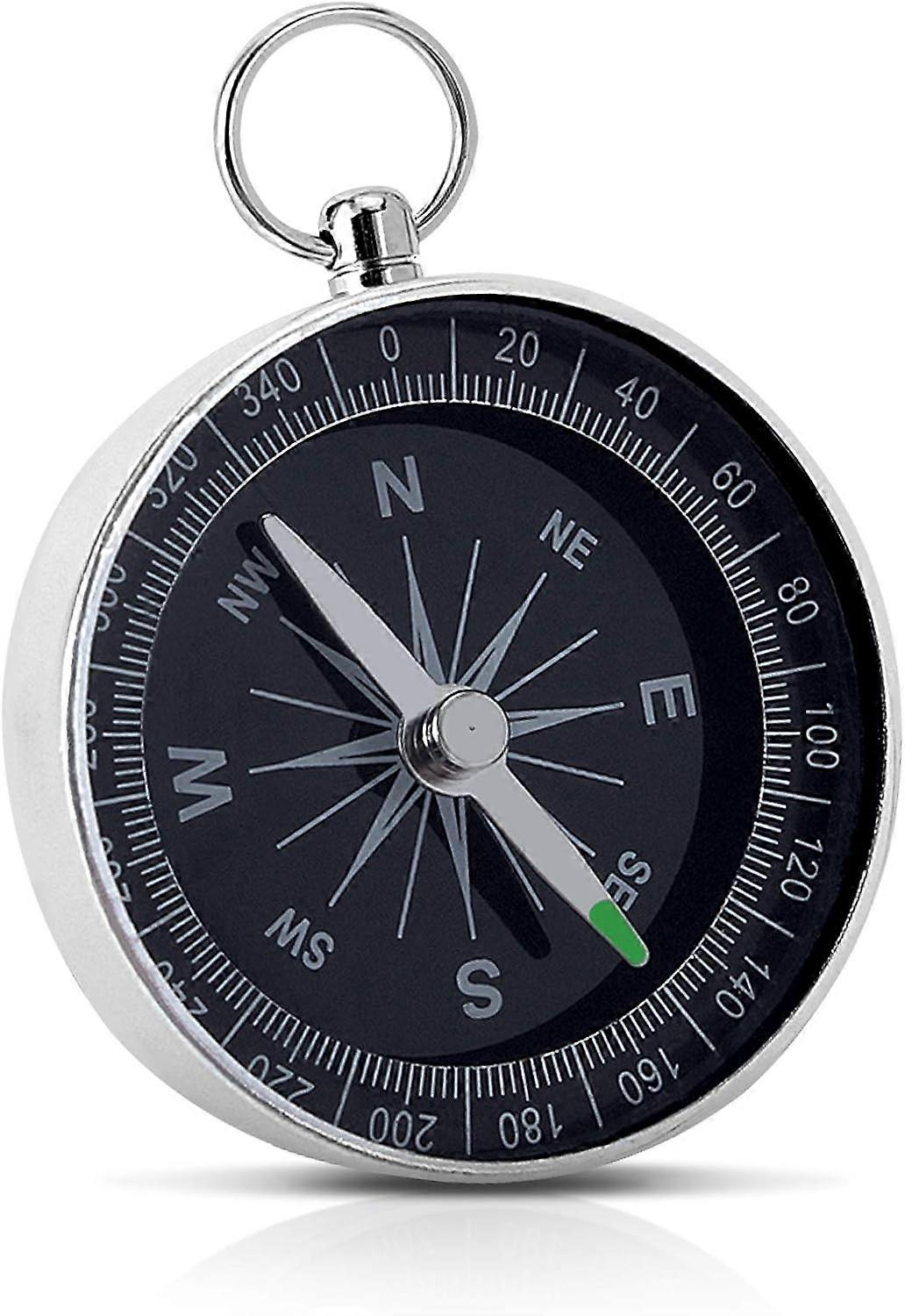 Portable pocket compass, outdoor camping explorer button compass, mou