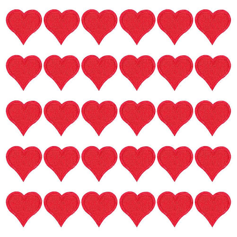 30ks Nažehlovací záplaty Vyšívané nášivky srdce Šití nášivek Aplikace DIY umělecké řemeslo