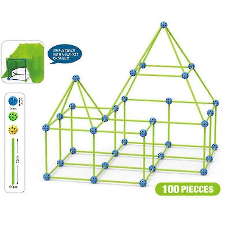 Children's Diy Luminous Bead Tent Construction Game House Building Block Toys