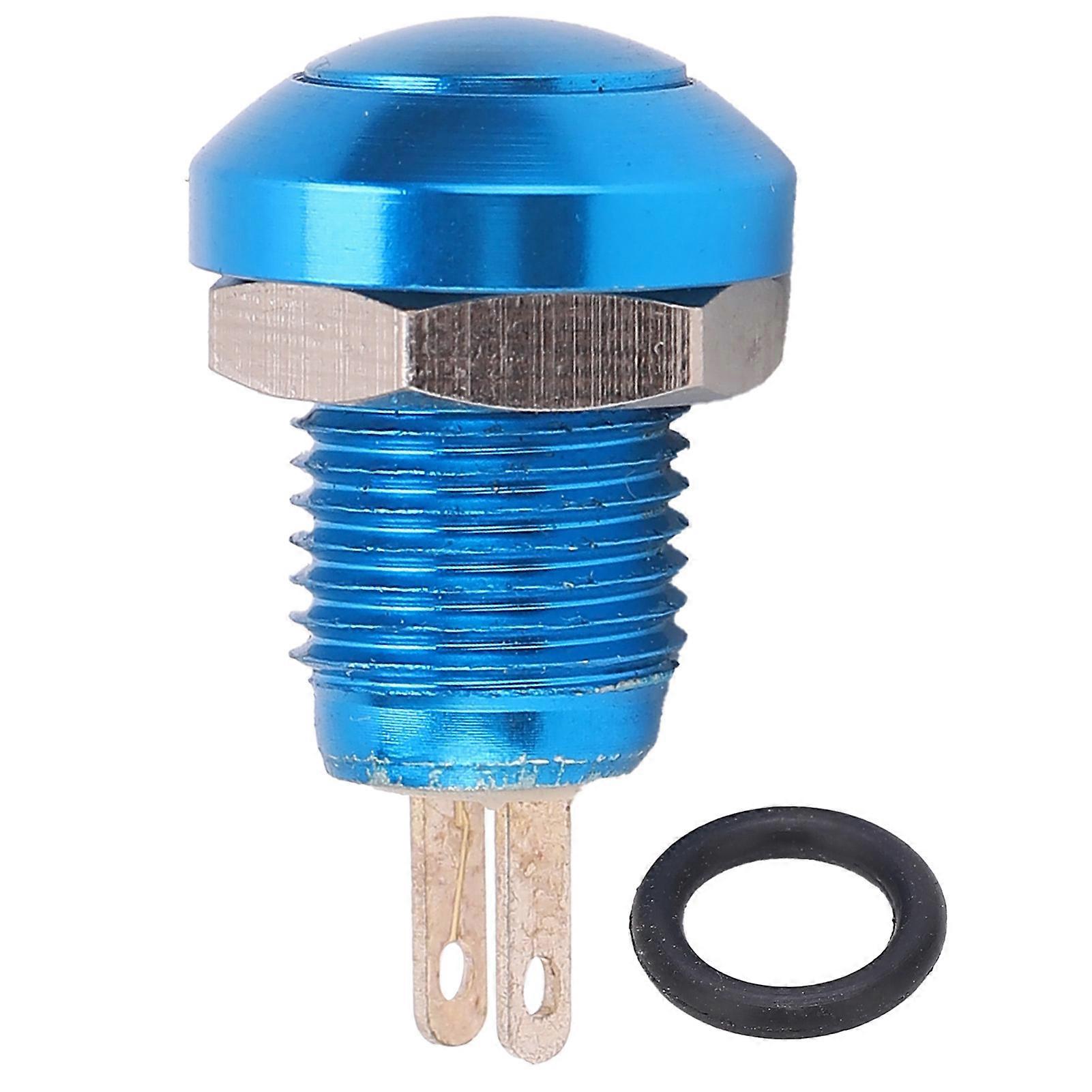 Metal Push Button Switch Inching Selfreset Waterproof M8 Zinc Alloy Micro No Light 1a24v(gold )