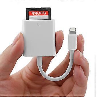 thumbnail image 2 of SD Card Reader For IPhone Apple MFi Certified 2 In 2 SD Card Adapter USB C Lightning To SD/Micro SD, Dual Slot Memory Card Reader For IPhone16 15/iPad /Samsung/Camera/SDHC/SDXC Buy, Best Price 2 of 14