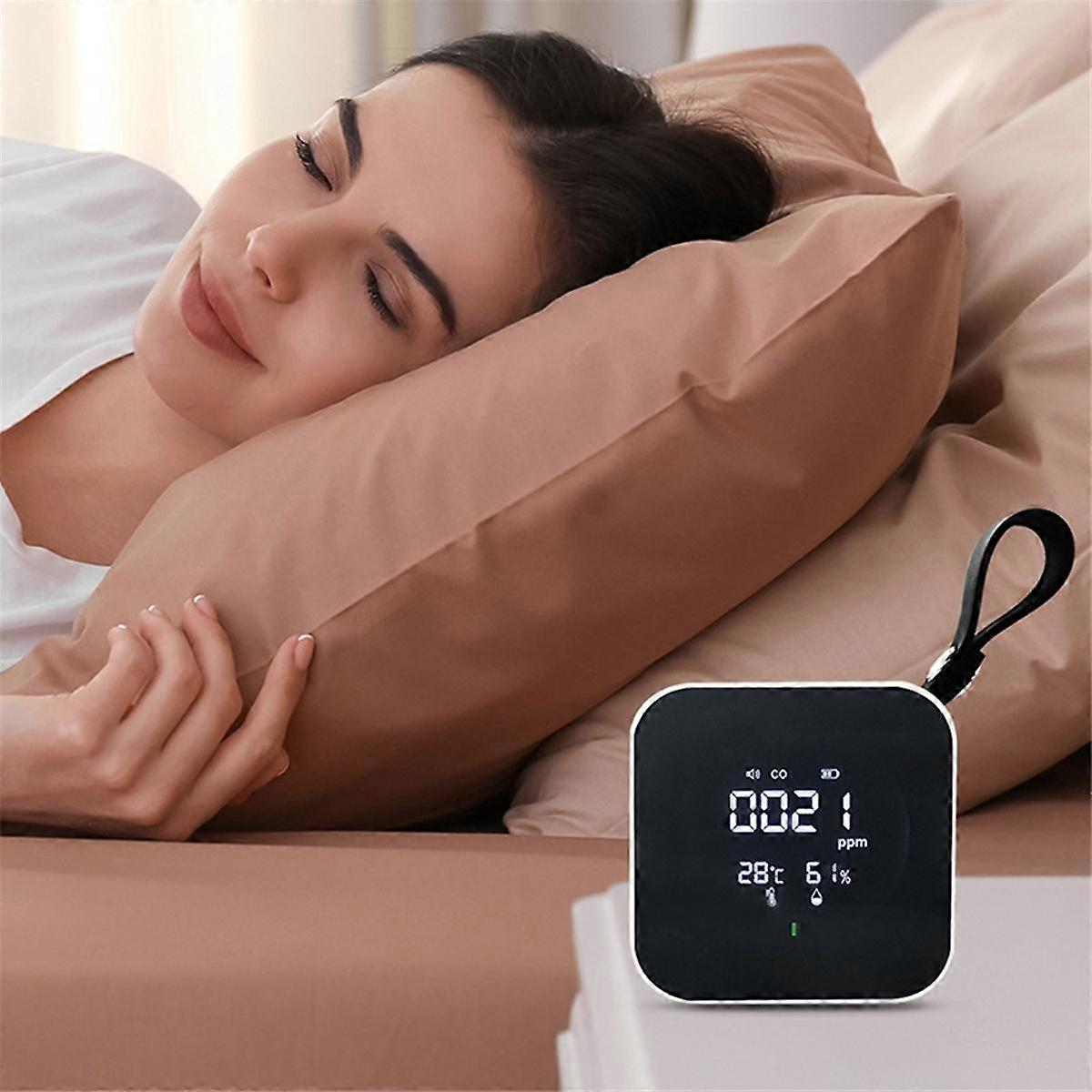 3 in 1 Carbon Monoxide Tester Indoor Air Quality Meter Detects CO Temperature Humidity for Kitchen