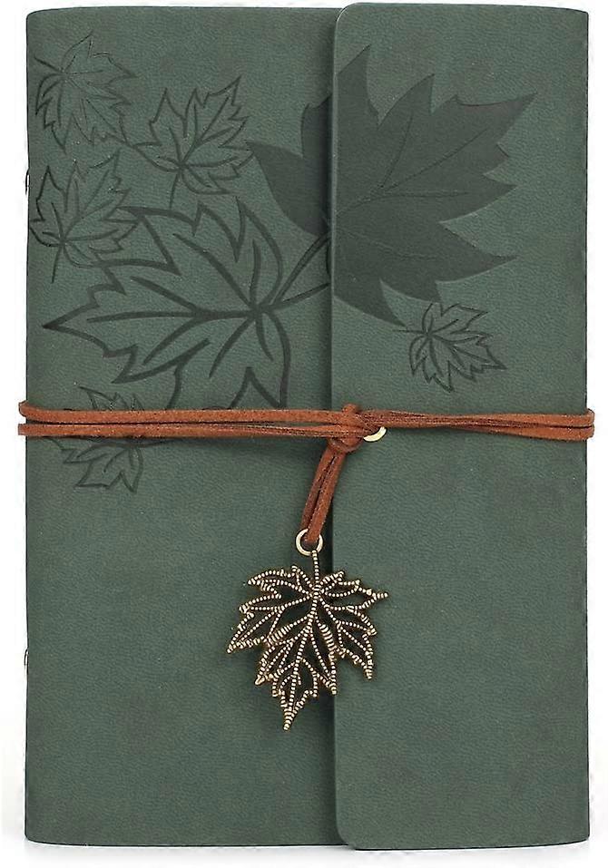 Leather Writing Journal Notebook, Maleden Classic Spiral Bound Notebook Refillable Diary