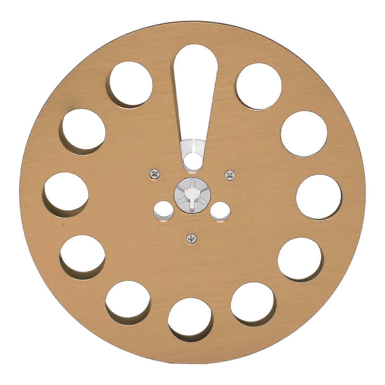 1/4 7 Inch Empty Tape Reel Aluminum Alloy 11 Hole Universal Opening Machine Part Recording Takeup Reel Gold